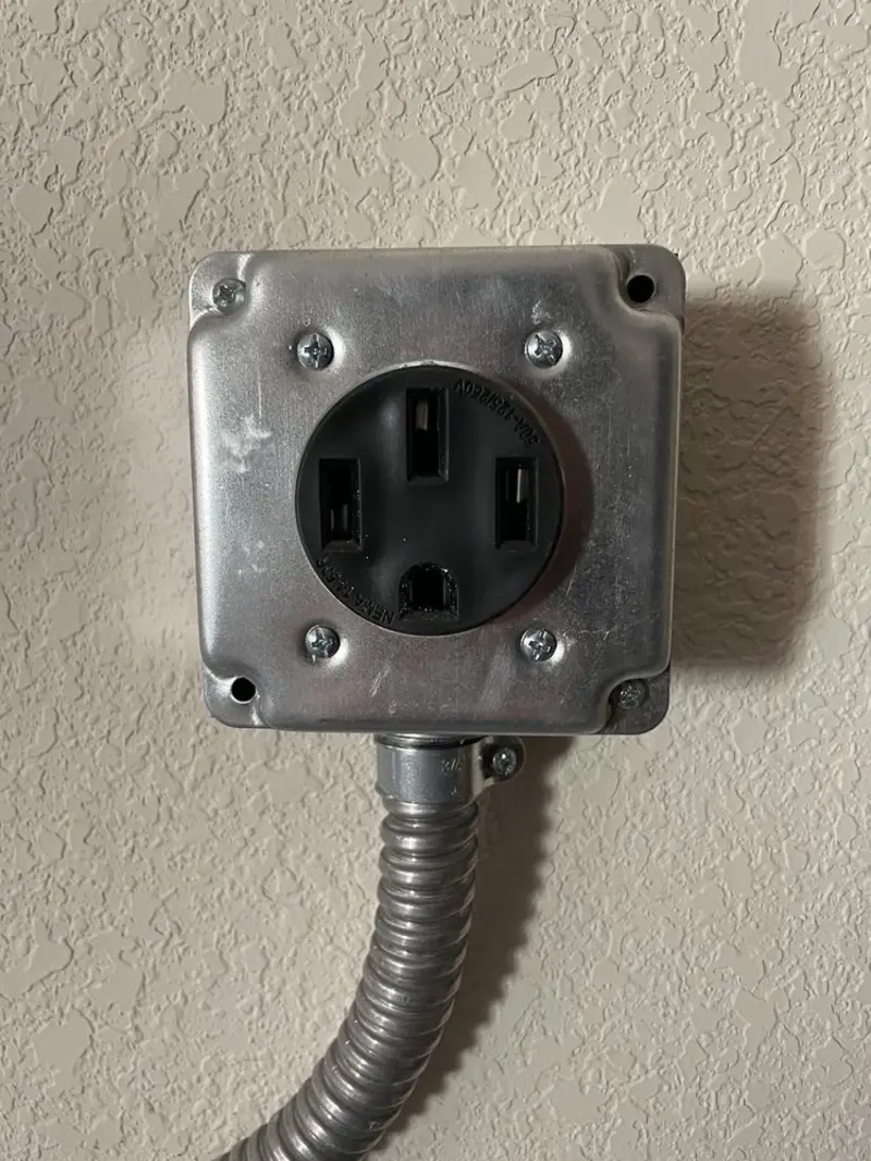 NEMA 14-50 outlet installed for Smart Home Electrical in Saginaw